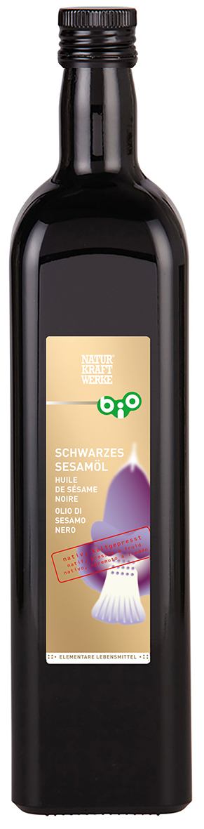 Schwarzes Sesamöl nativ 1000 ml BIO/kbA