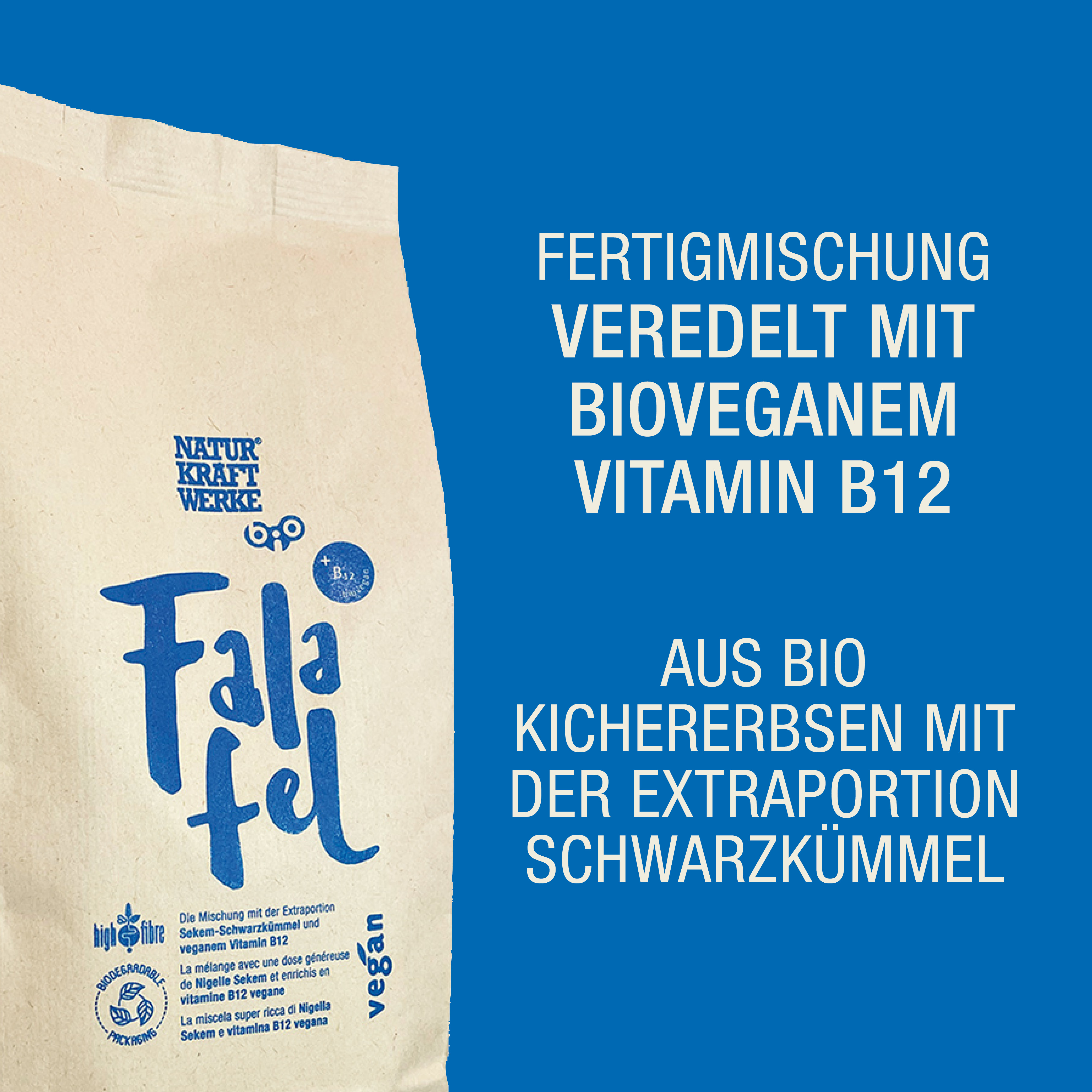 Falafel Mix mit Vitamin B12 500 g BIO/kbA