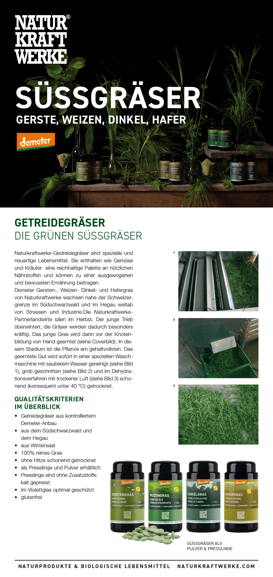 Gerstengras Pulver 130 g Demeter