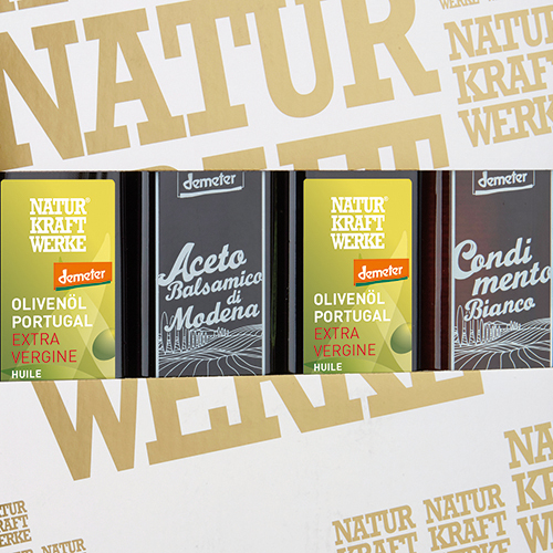 Geschenk-Set Olio e Aceto 4 Flaschen à 250 ml Demeter