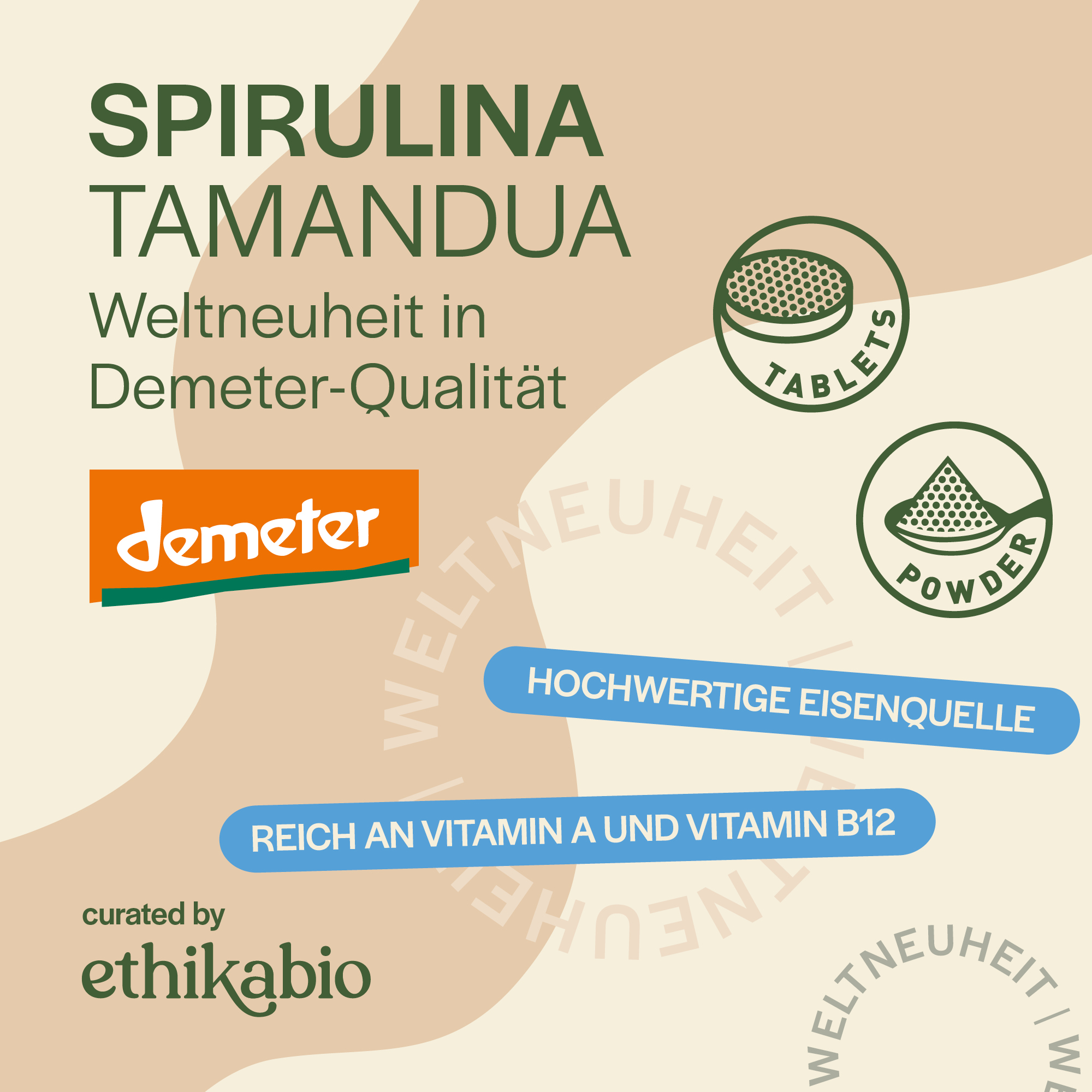 Spirulina Tamandua 300 Presslinge 150 g Demeter