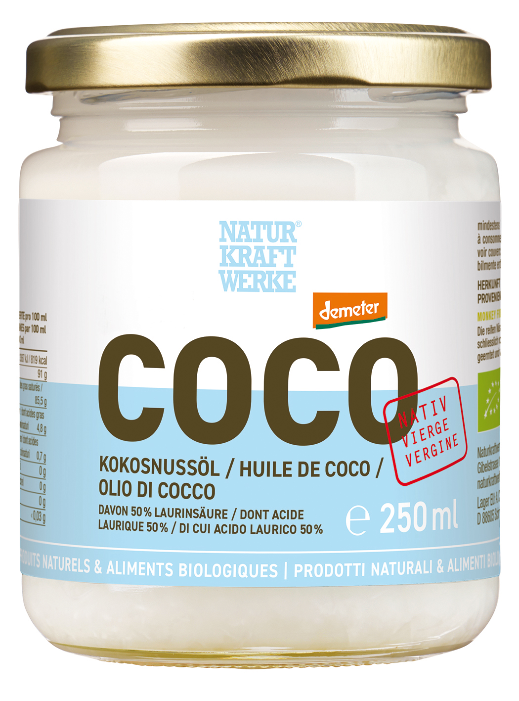 Coco Kokosnussöl nativ 250 ml Demeter