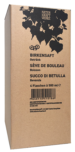 Birkensaft 4 x 500 ml BIO/kbA